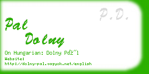 pal dolny business card